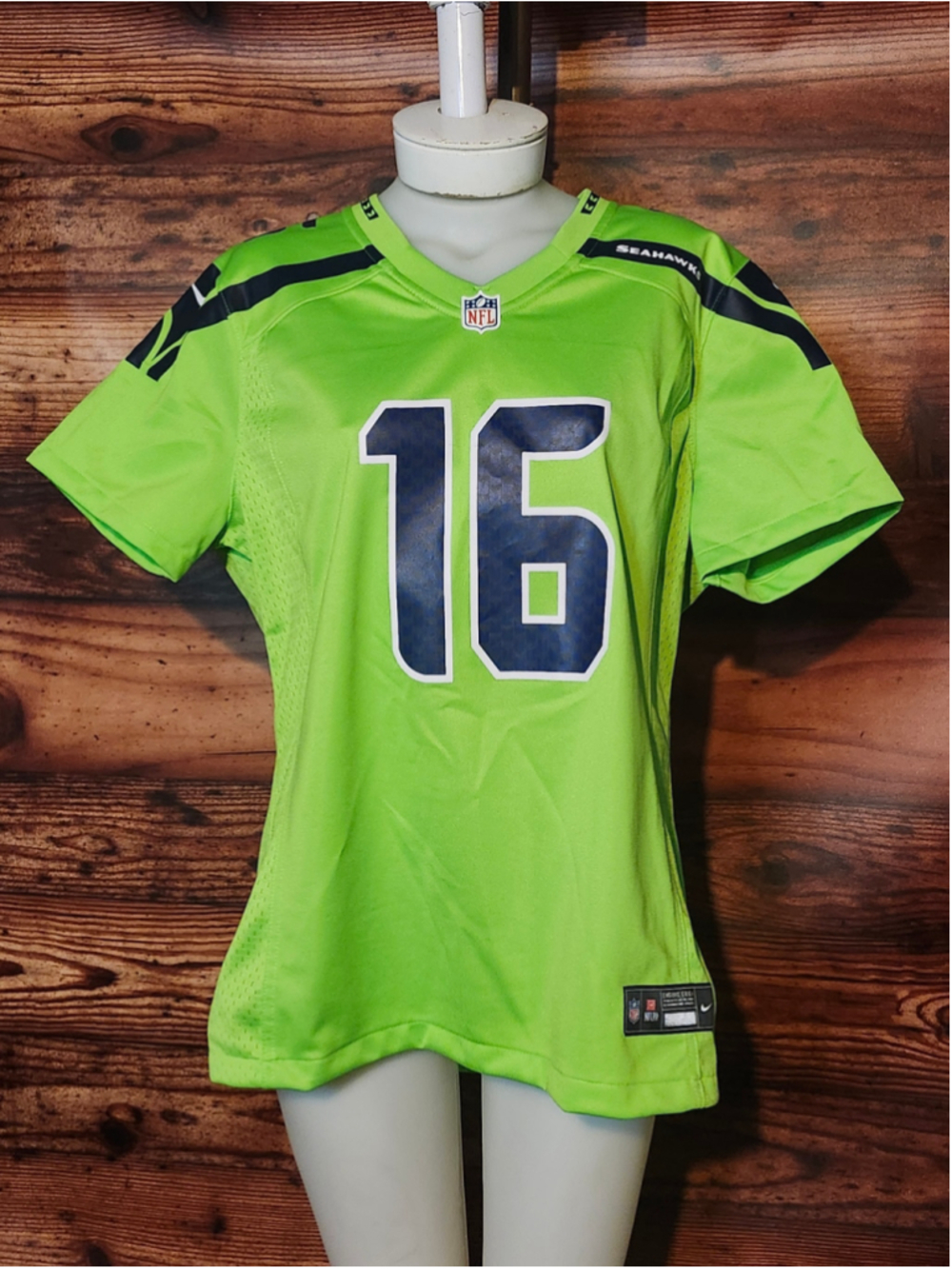 Women's Nike Seattle Seahawks Tyler Lockett Jersey XL Green Navy Blue 16